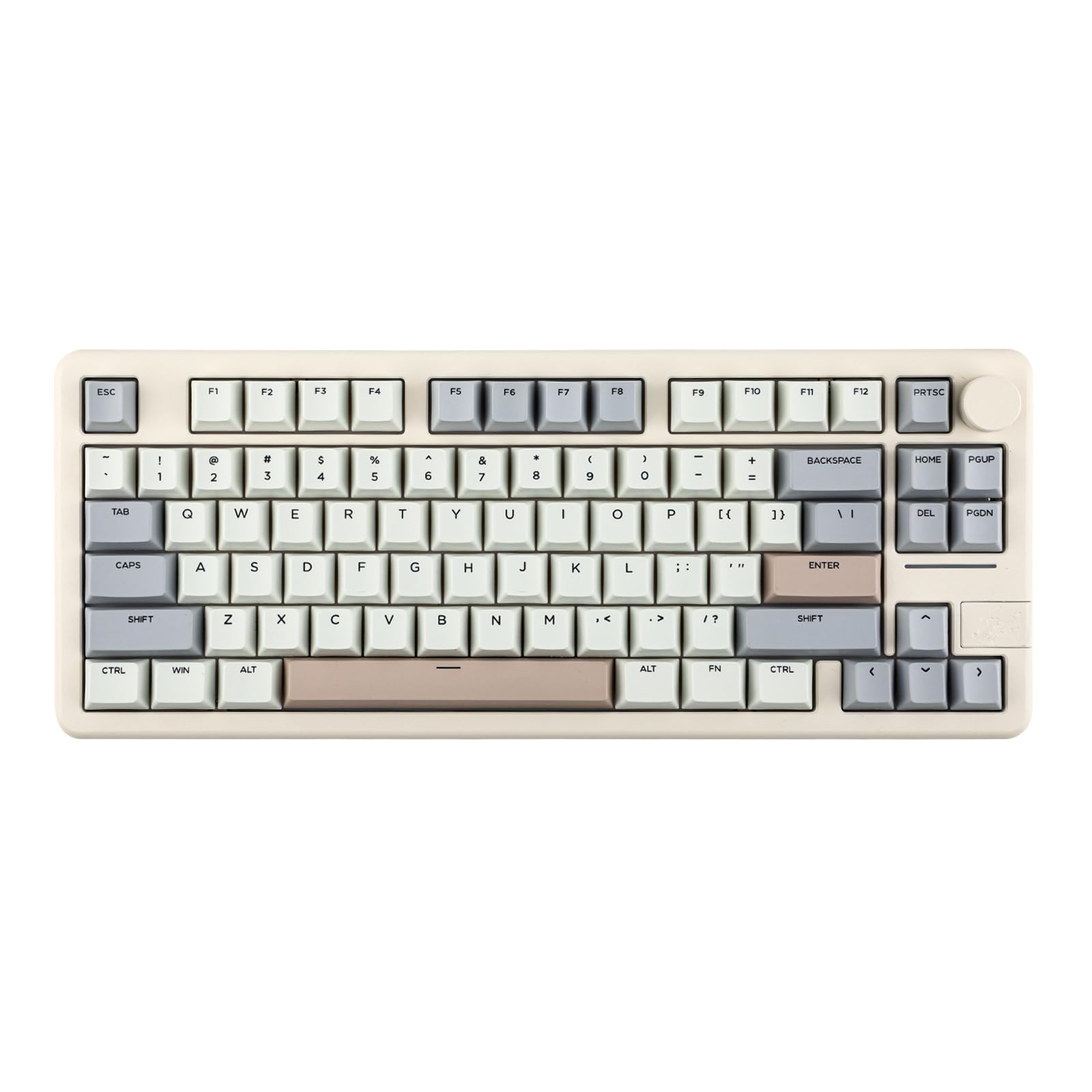 EPOMAKER Galaxy70 Wireless Gaming Keyboard, 75% Aluminium Mechanical Keyboard, Bluetooth 5.0/2.4GHz/USB-C Wired, Programmable, Hot Swappable, for PC/Mac/Office/Gaming (White, Petal Switch)
