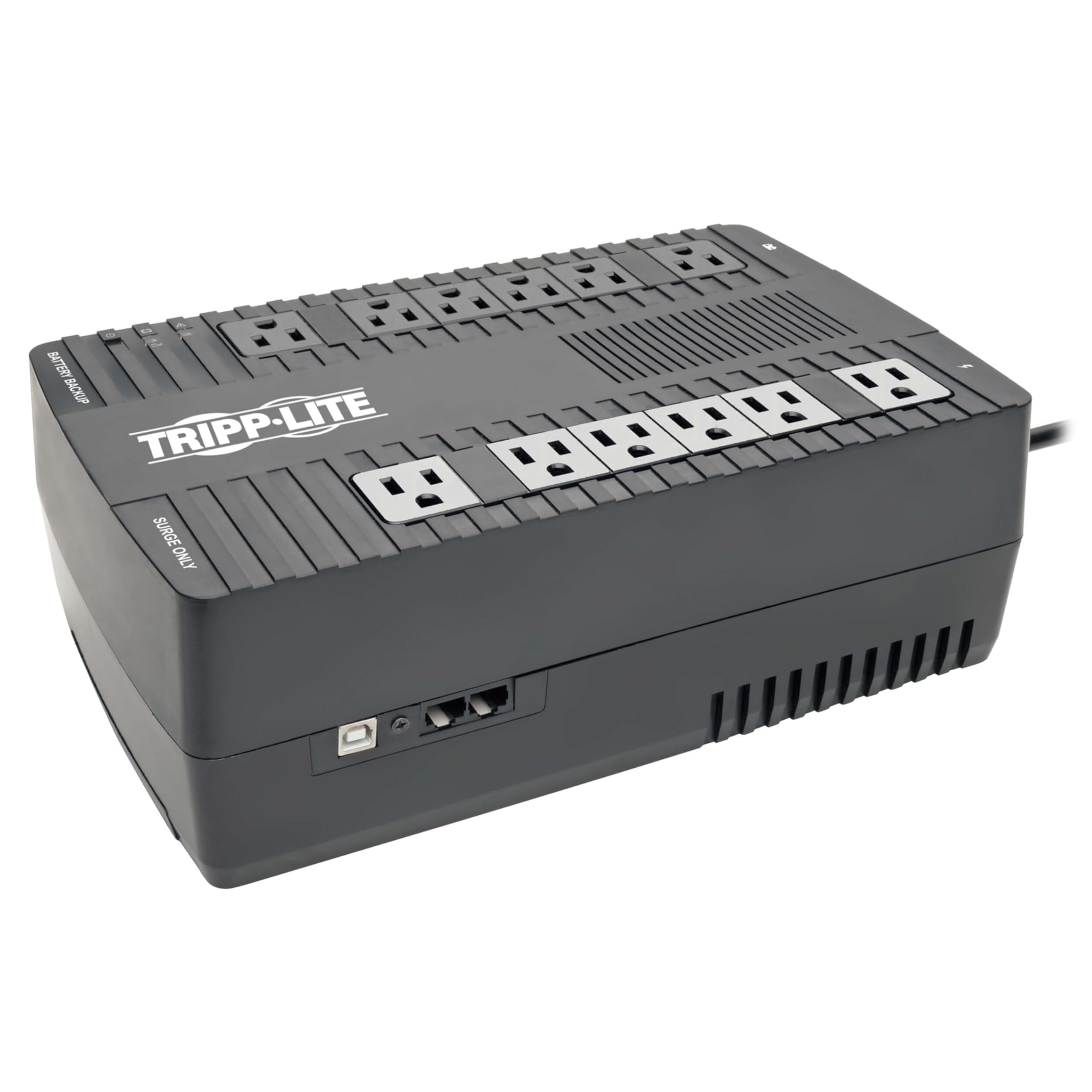 Tripp Lite 750VA Small UPS Battery Backup Surge Protector, AVR Automatic Voltage Regulation, 12-Outlets, Sine Wave, Mini UPS, TV & Computer UPS, 3-Year Warranty & $100,000 Insurance (AVR750U)