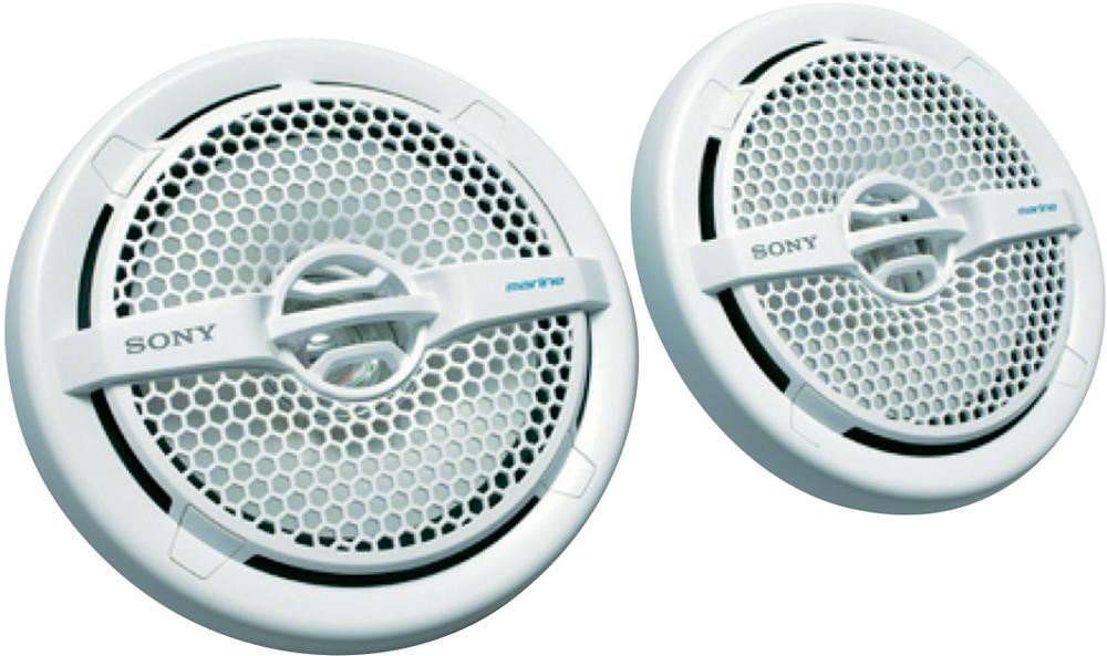 Sony Marine Audio Speakers Stereo Marine Use Certified with 6.5 Inch Dual Cone Design for Boats, Pools, and Other Outdoor Audio Systems, White