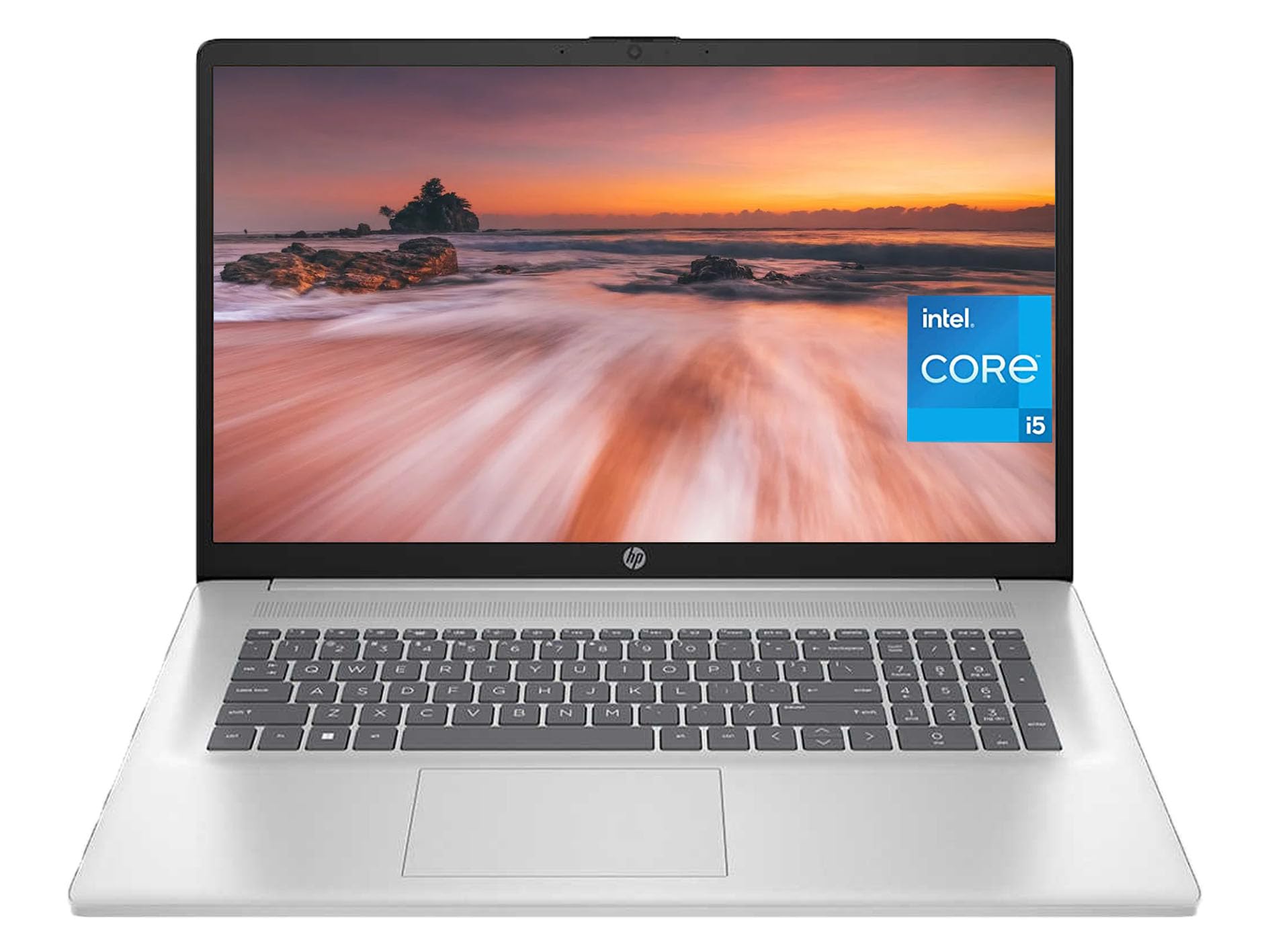 HP 2023 17 Laptop, 17.3 Inch FHD Anti-Glare Display, 13th Gen Intel 10-Core i5-1335U(Beat i7-1255U), 16GB RAM, 512GB SSD, Intel Iris Xe Graphics, Backlit Keyboard, Windows 11 Home, Silver