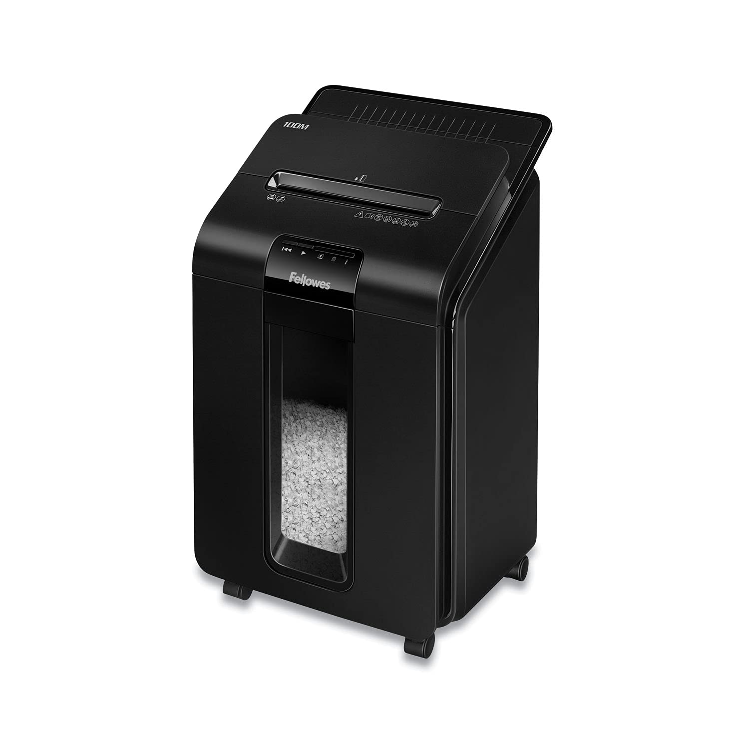 Fellowes AutoMax Micro-Cut 100M Commercial Office Auto Feed 2-in-1 Paper Shredder with 100-Sheet Capacity