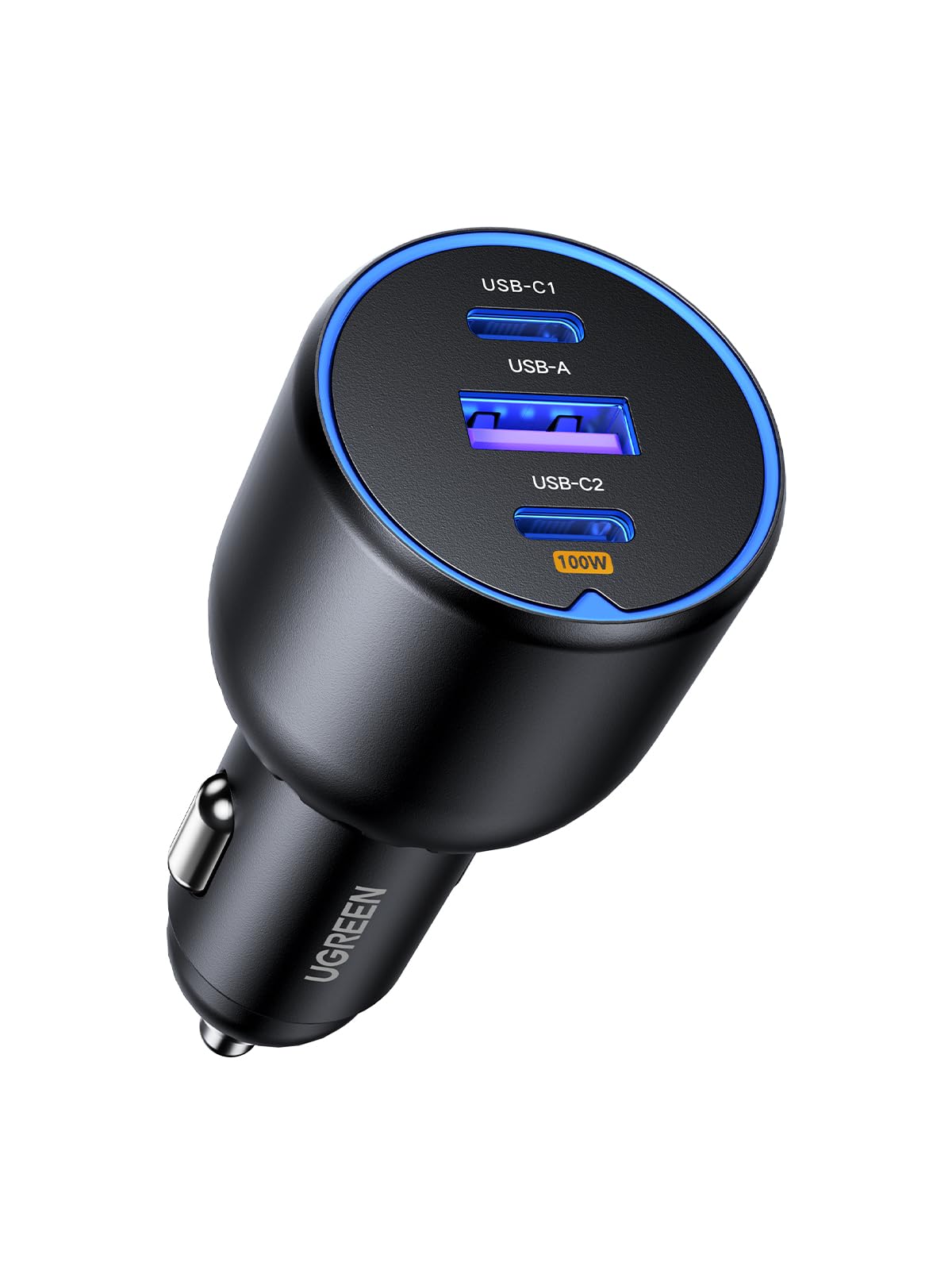 UGREEN 130W USB C Car Charger, Type C Car Charger Adapter Compatible with iPhone 16 16 Plus 16 Pro 16 Pro Max 15 14 13 12, Galaxy S24 S23 Ultra, iPad, MacBook, and More
