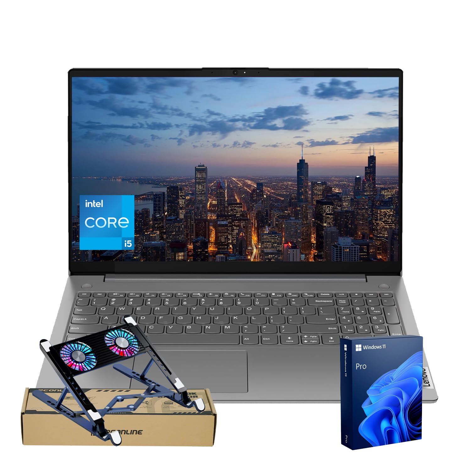 Lenovo V15 Business Laptop, 15.6” 1080p Full HD Display, Octa-Core Intel Core i5-13420H (Beat AMD Ryzen 7 7730U), 16GB RAM, 2TB SSD, Windows 11 Pro, Grey, PCO Laptop Cooler