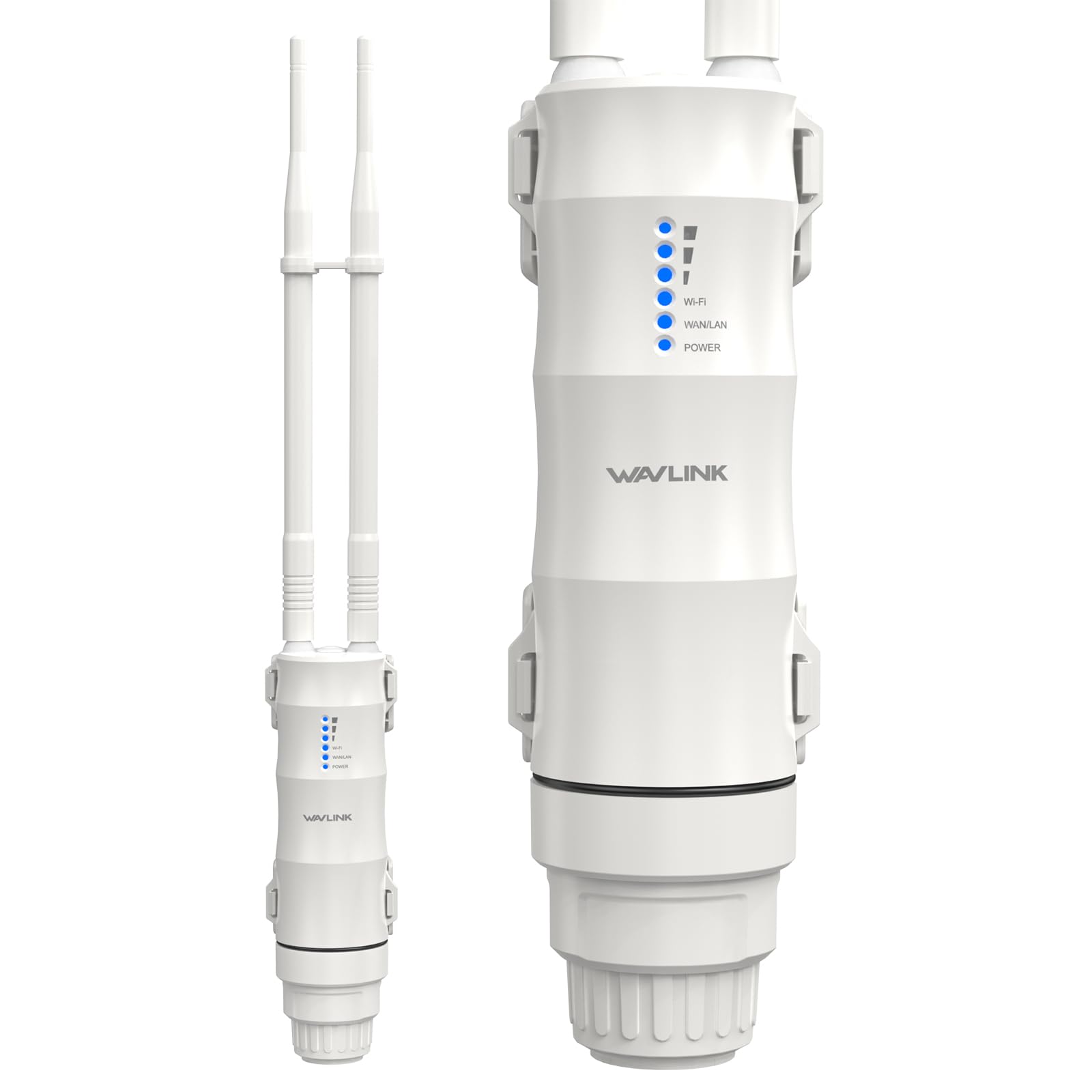 WAVLINK AC600 Outdoor Long Range Weatherproof WiFi Extender/Wireless Access Point with Passive POE, Dual Band 5G+2.4G, 2x7dBi Omni Directional Antennas,Supports Router/AP/Repeater/WISP Modes