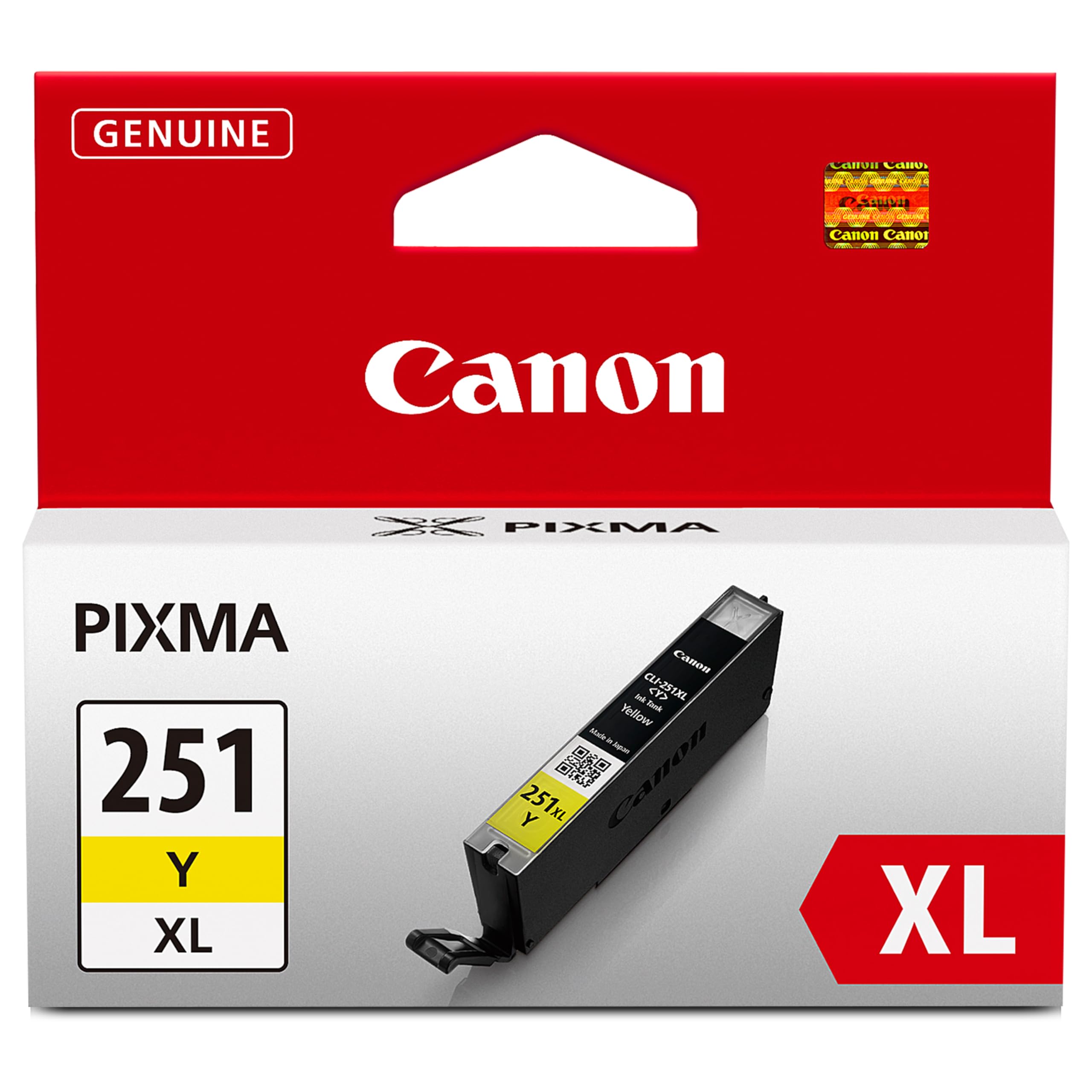 Canon CLI-251XL Genuine Yellow Ink Tank, Compatible with MG6320, IP7220 & MG5420, MX922, MG5520, MG6420, MG7120, iX6820, iP8720, MG7520, MG6620, and MG5620 Printers