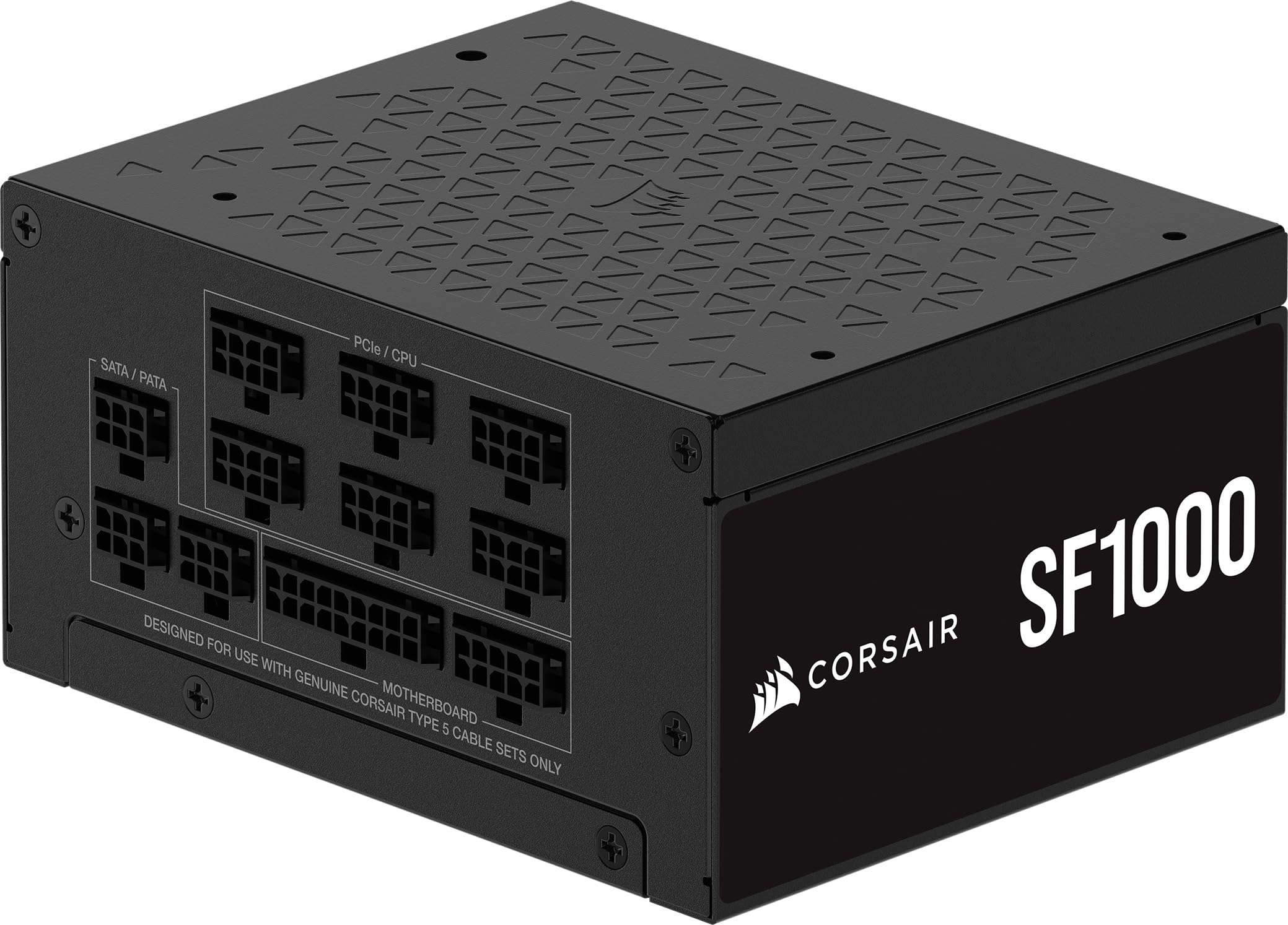 CORSAIR SF1000 (2024) Fully Modular 80 PLUS Platinum ATX Power Supply with Low Noise – ATX 3.1 Suitable – PCIe 5.1 Prepared – SFX to ATX Bracket Included – Black
