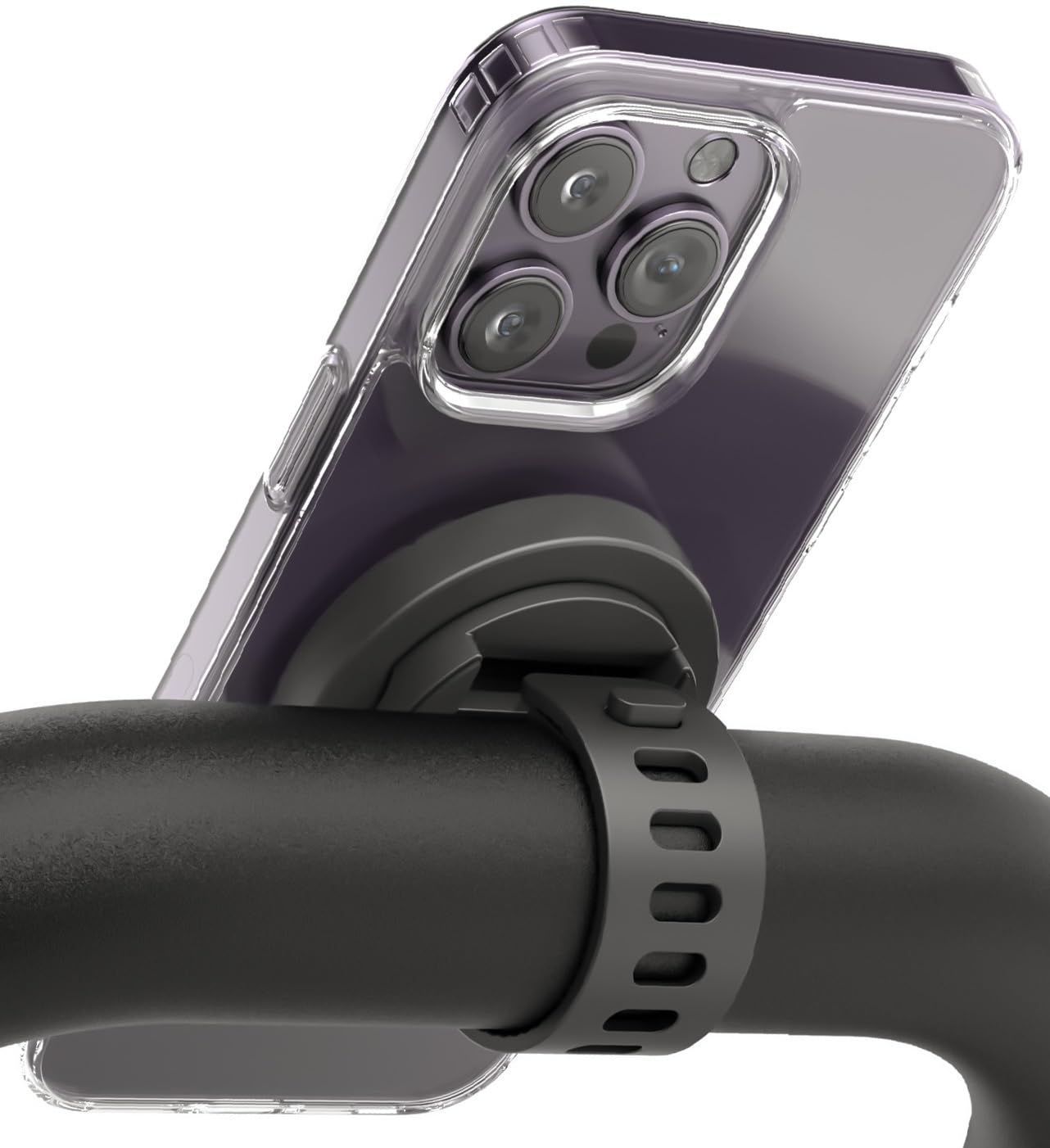 ENCASED Grip-X Magnetic Bar Mount, Compatible with MagSafe - Phone Holder for Gym, Home Fitness Bikes, Workout Equipment, Stroller and Cart Handlebars (iPhone 16, iPhone 15, 14, 13 Series)