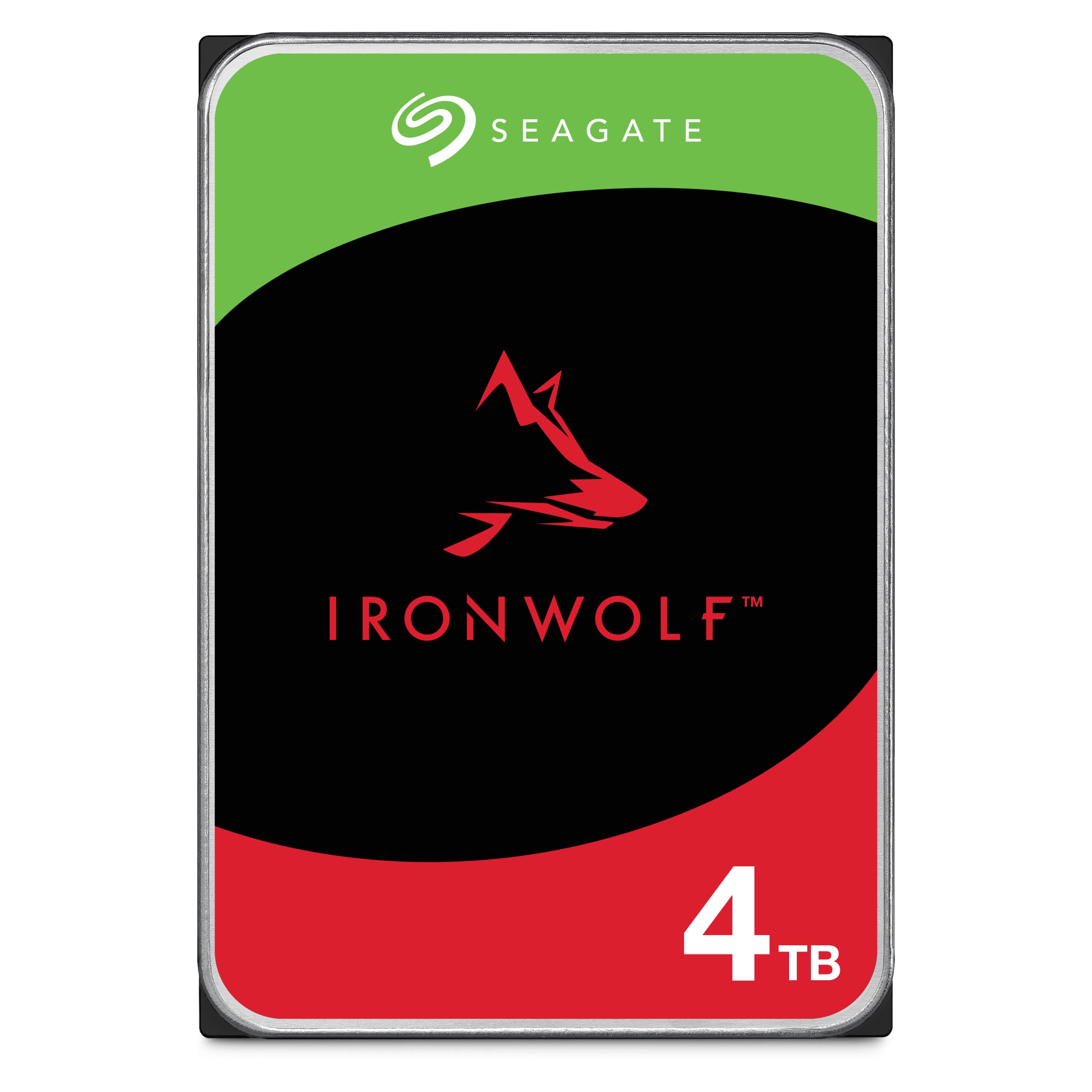 Seagate IronWolf 4TB NAS Internal Hard Drive CMR 3.5 Inch SATA 6Gb/s 5400 RPM 64MB Cache for RAID Network Attached Storage Rescue Services (ST4000VNZ06/006)