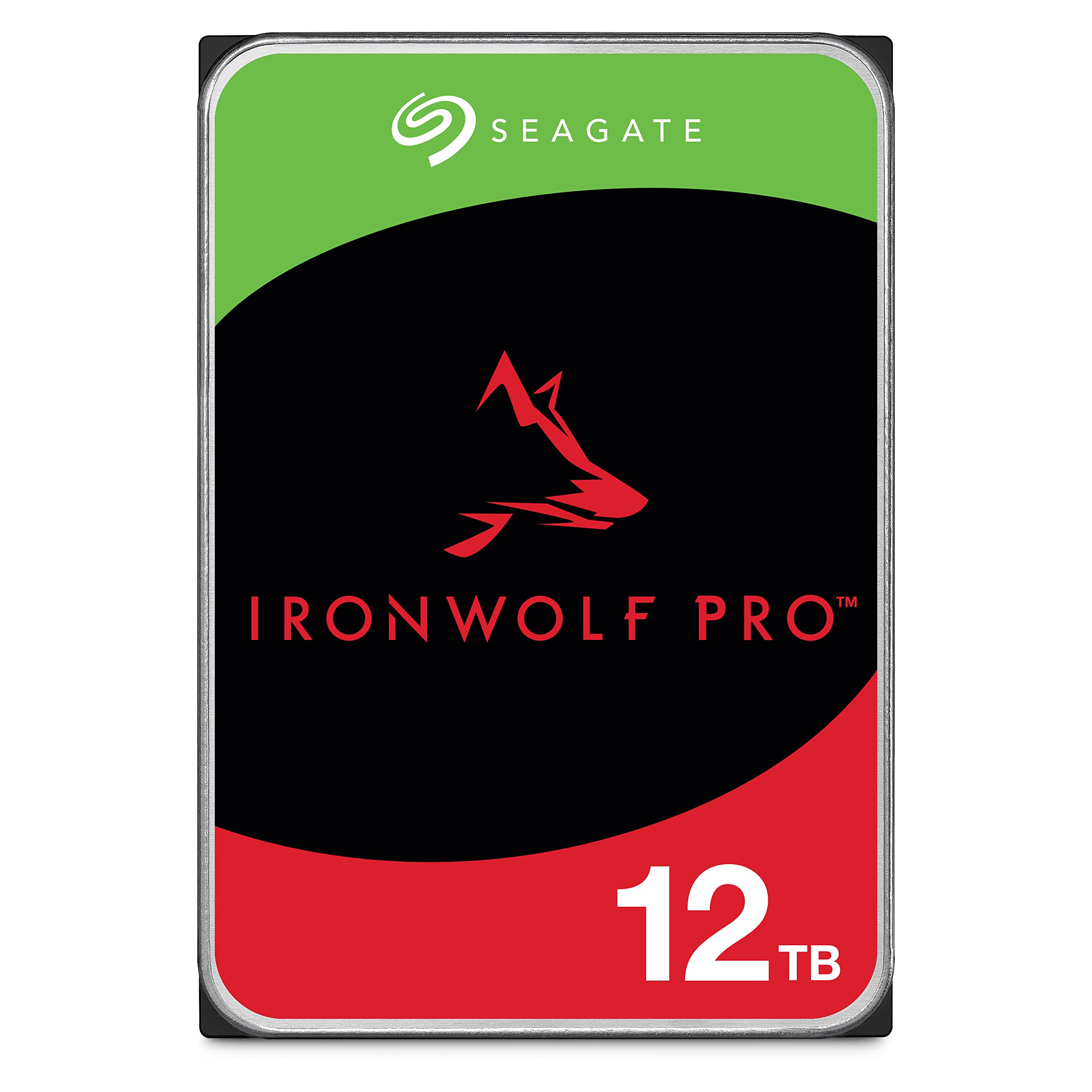 Seagate IronWolf Pro, 12 TB, Enterprise NAS Internal HDD –CMR 3.5 Inch, SATA 6 Gb/s, 7,200 RPM, 256 MB Cache for RAID Network Attached Storage (ST12000NT001)