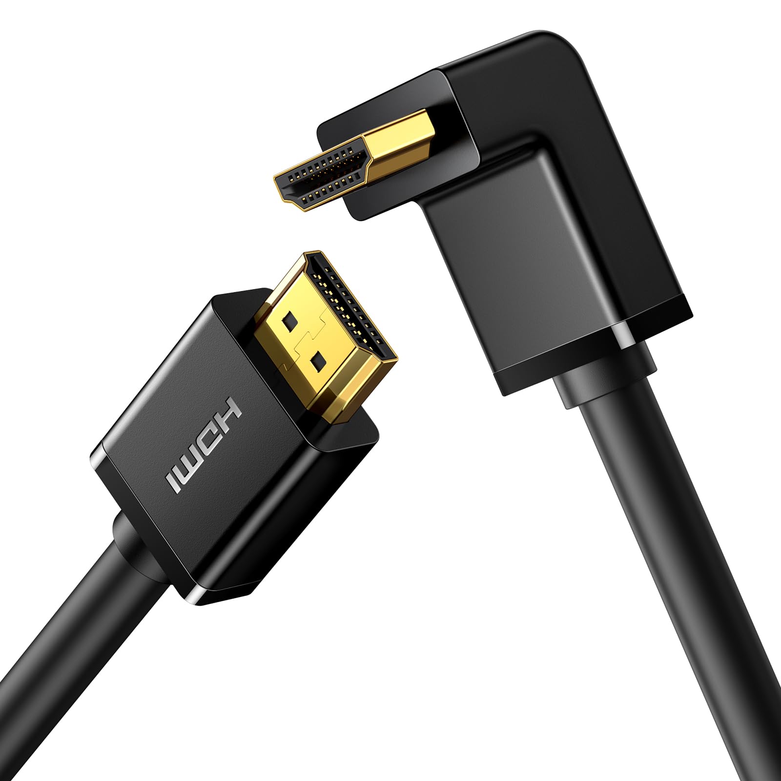 UGREEN HDMI Cable Right Angle 4K 90 Degree HDMI Cord High Speed Down Angle HDMI 2.0 Cable, 4K@60Hz HD 3D 1080P ARC Compatible for Laptop Monitor Nintendo Switch 2 Xbox PS5 PC TV 3.3FT